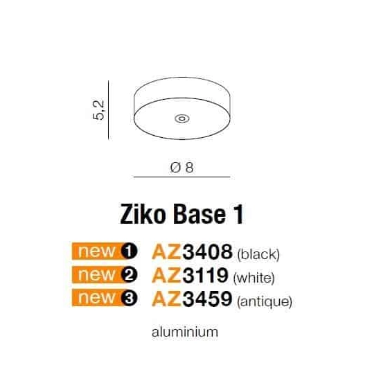 Baza sufitowa ZIKO AZ3119 AZZARDO