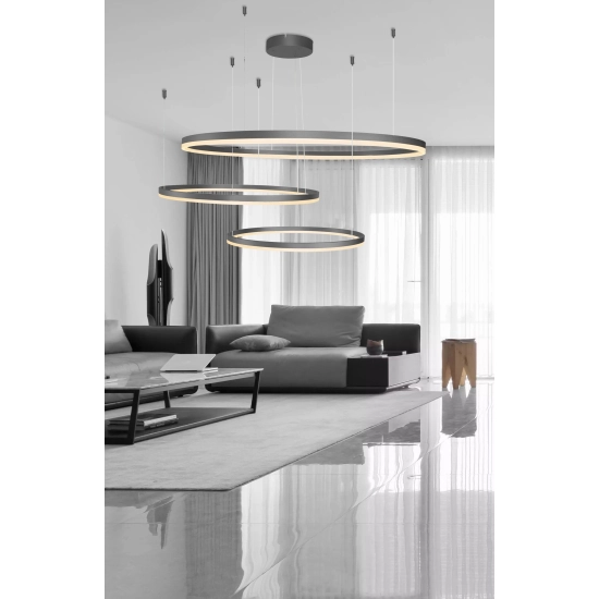 HALO PENDANT 100+80+60 CCT BK + REMOTE CONTROL AZ4975 AZZARDO