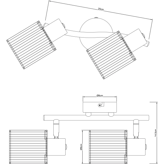 Plafon Arila - 2xE14 40W 845002-30 REALITY