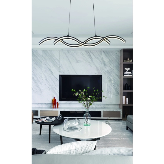 Aruba - lampa wisząca LED czarny mat 341801-30 REALITY