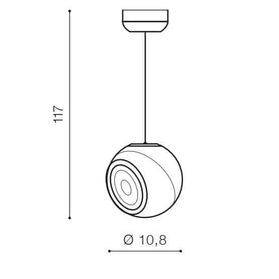 Skye pendant (black) AZ4521 LED 12W 950lm 3000K METAL AZZARDO
