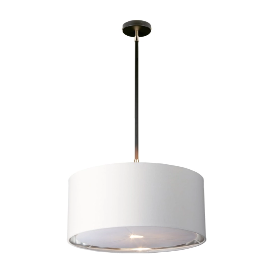 Lampa wisząca Balance – 1 źródło światła – Czarna / Polerowany nikiel BALANCE-P-BKPN Elstead Lighting