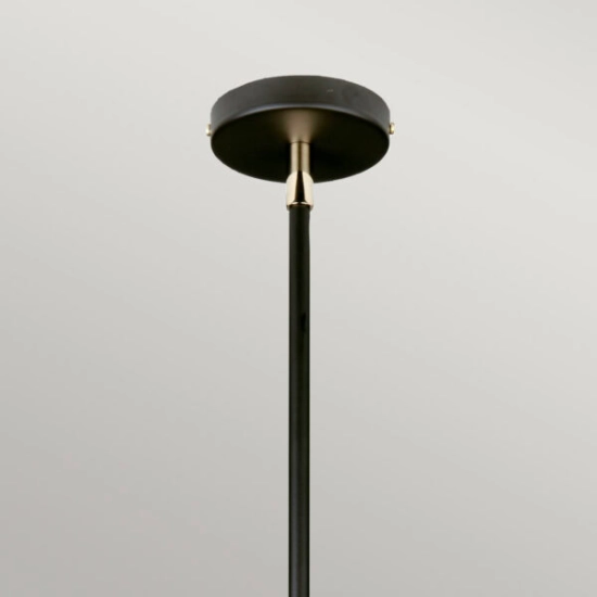 Lampa wisząca Balance – 1 źródło światła – Czarna / Polerowany nikiel BALANCE-P-BKPN Elstead Lighting