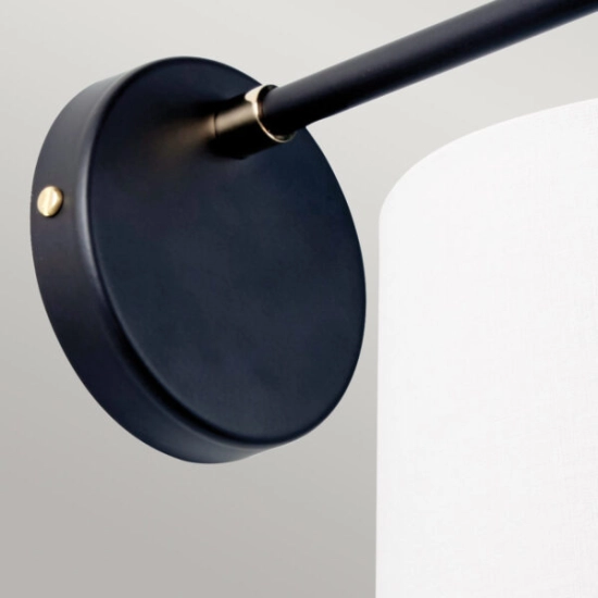 Kinkiet Balance – 1 źródło światła – Czarny / Polerowany nikiel BALANCE1-BKPN Elstead Lighting