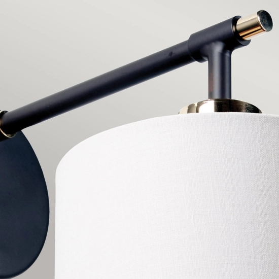 Kinkiet Balance – 1 źródło światła – Czarny / Polerowany nikiel BALANCE1-BKPN Elstead Lighting
