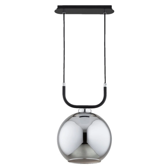 Lampa wisząca BINARY CZARNA-CHROM 1xE27 61423 ALFA