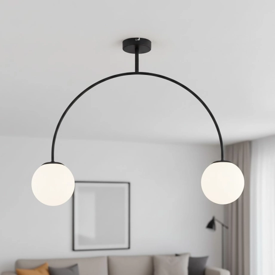 Lampa wisząca Bendo 2xE14 czarna 62514 ALFA