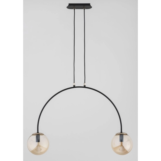 Lampa wisząca Bendo 2xE14 czarno-złota 62515 ALFA