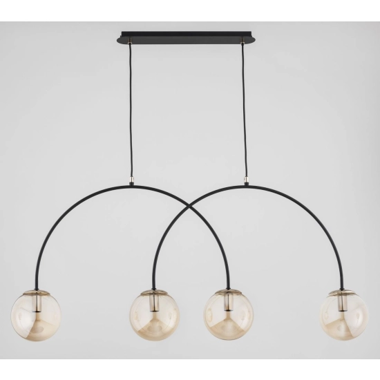 Lampa wisząca Bendo 4xE14 czarno-złota 63303 ALFA