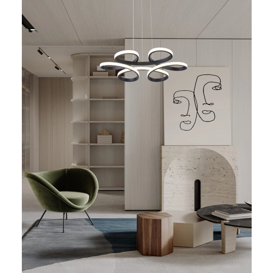 Burton - lampa wisząca LED czarny mat 1x40W 341901-30 REALITY