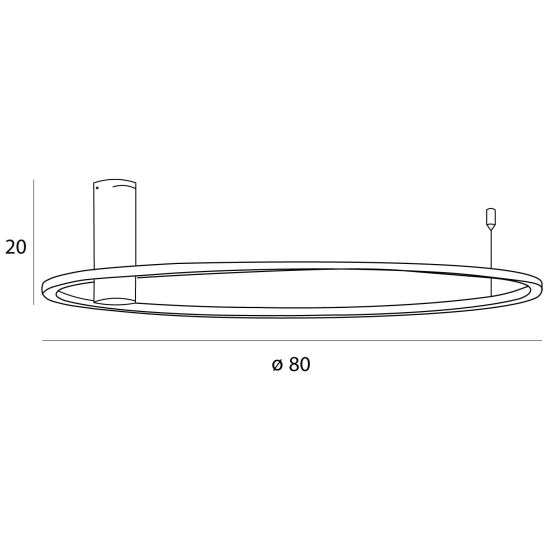 Plafon Queen 80cm Brushed Gold 20W 3000K C0240 MaxLight