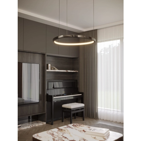 Lampa Wisząca Cayenne 60cm Brushed Black P0661D MaxLight