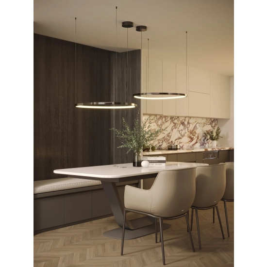 Lampa Wisząca Cayenne 80cm Brushed Black P0662D MaxLight