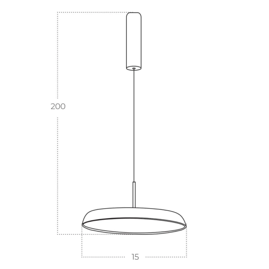 Lampa wisząca CLARA AZ5808 LED 12W 3000K szampańska AZZARDO