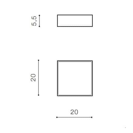 Casper Square 4000K (black) AZ4497 AZZARDO