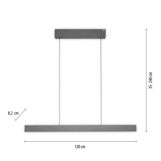 Lampa wisząca Pure E-motion Szary 2570-15 Paul Neuhaus - zdjęcie dodatkowe 10