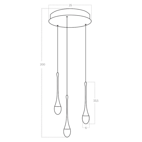 Lampa DALMA 3 BK AZ6009 AZZARDO