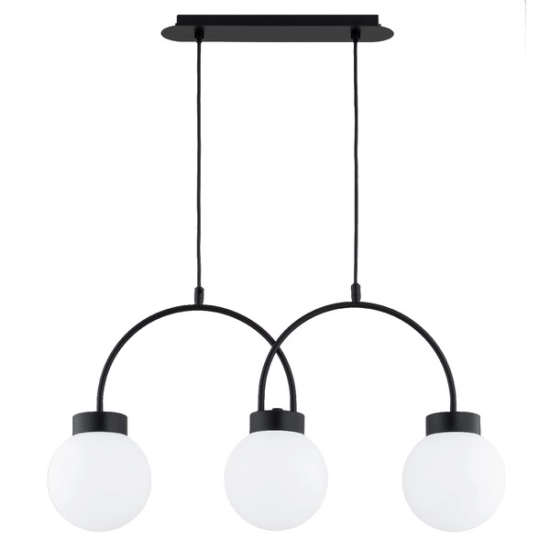 Lampa wisząca DARSO CZARNA-BIAŁA 3xE14 62498 ALFA