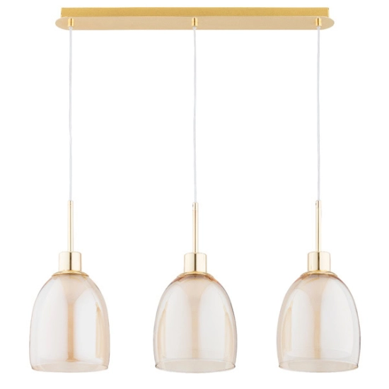 Lampa wisząca DERSEL ZŁOTA 3xE27 62499 ALFA