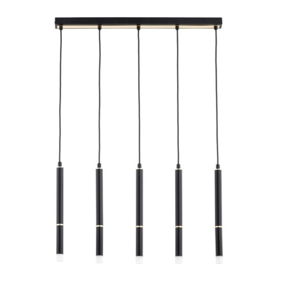 Lampa wisząca DESTO CZARNA - ZŁOTA 5xG9 63232 ALFA