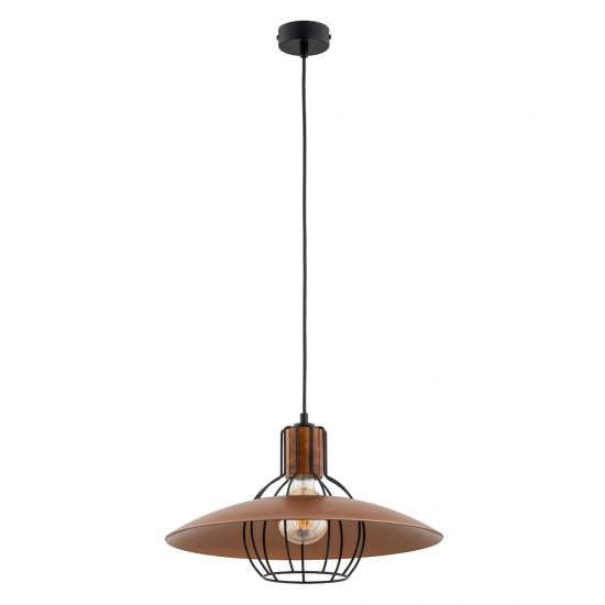 Lampa wisząca DOMINO BRĄZOWA 1xE27 61250 ALFA
