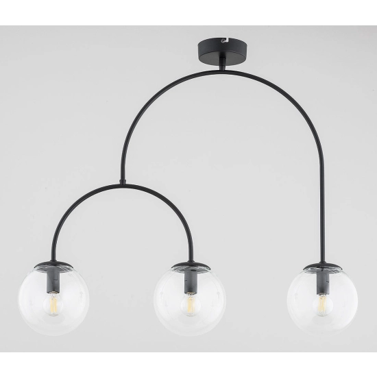 Lampa wisząca Dilar 3xE14 czarny 62493 ALFA