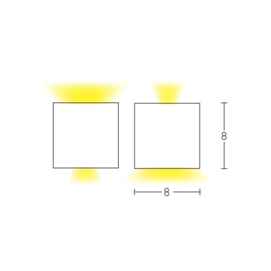 E159 OUTDOOR SCONCE LED 2X3W WHITE IP54 Zambelis Lights