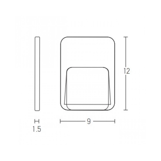 E187 OUTDOOR SCONCE LED 1,5W WHITE IP65 Zambelis Lights