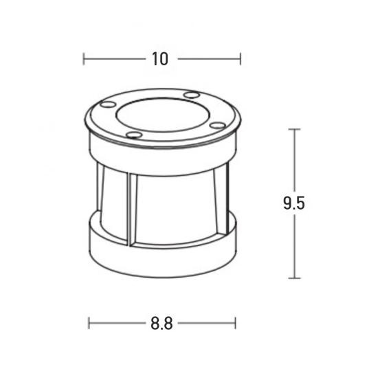 E189 OUTDOOR RECESSED LIGHT LED 1X6W IP67 Zambelis Lights