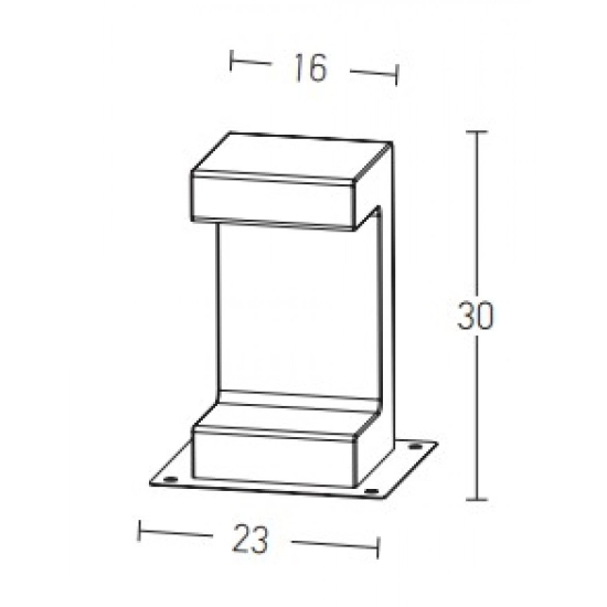 E191 OUTDOOR PILLAR LED 8W IP54 Zambelis Lights