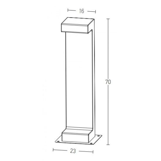 E192 OUTDOOR PILLAR LED 8W IP54 Zambelis Lights