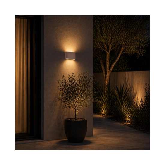 E239-27 OUTDOOR SCONCE LED 2X6W 2700K ALUMINUM BROWN IP65 Zambelis Lights