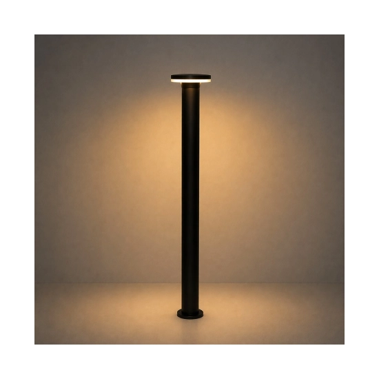 E249-27 OUTDOOR BOLLARD LED 12W 2700K ALUMINUM SANDY BLACK Zambelis Lights