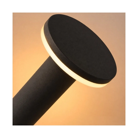 E249-27 OUTDOOR BOLLARD LED 12W 2700K ALUMINUM SANDY BLACK Zambelis Lights