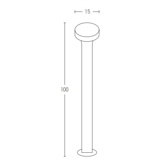 E249 OUTDOOR PILLAR 11W 3000K ALUMINUM GRAPHITE IP65 Zambelis Lights