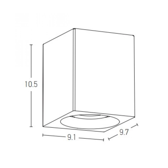 E253 OUTDOOR WALL LAMP 4W CEMENT LIGHT 3000K IP65 Zambelis Lights