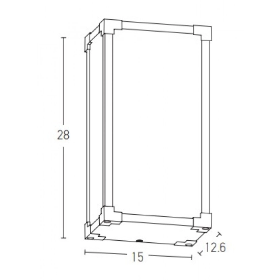 E263 LED WALL LAMP 12W ALUMINIUM 3000K BROWN IP65 Zambelis Lights