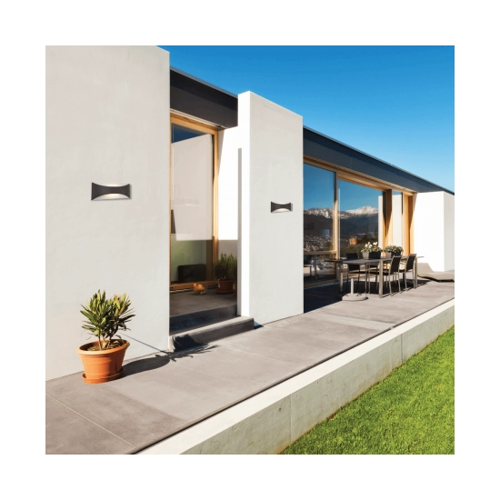 E266 OUTDOOR LED WALL LAMP 11W ALUMINIUM 3000K BROWN IP65 Zambelis Lights