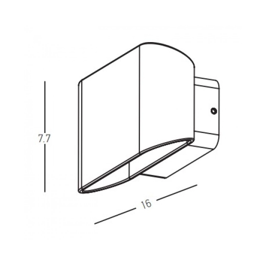 E274 OUTDOOR WALL LIGHT LED 11W 3000K ALUMINIUM GRAPHITE IP54 Zambelis Lights