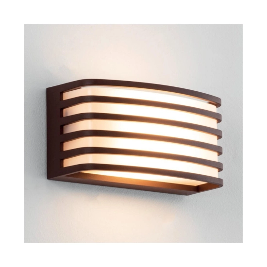 E275 OUTDOOR WALL LIGHT 1XE27 ALUMINIUM DARK BROWN IP54 Zambelis Lights