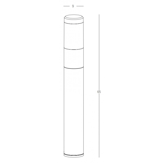 E277 OUTDOOR LAMPPOST 10W 3000K ALUMINIUM GRAPHITE IP54 Zambelis Lights