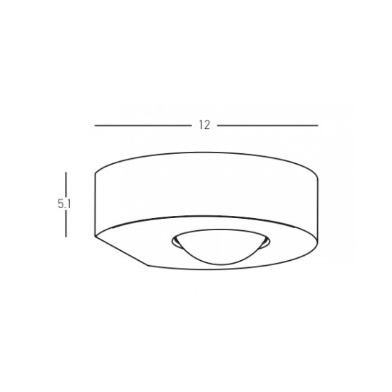 E278 OUTDOOR WALL LIGHT LED 9W 3000K ALUMINIUM GRAPHITE IP54 Zambelis Lights