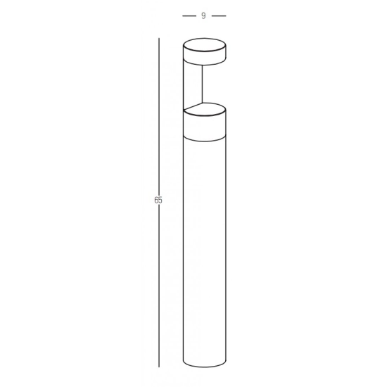 E298 OUTDOOR LAMPPOST 9W 3000K ALUMINIUM GRAPHITE IP54 Zambelis Lights