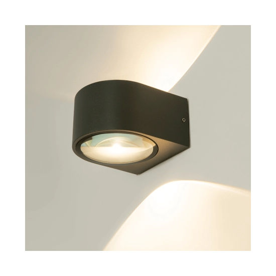 E317 OUTDOOR WALL LIGHT LED 2X5W 3000K ALUMINIUM GRAPHITE IP54 Zambelis Lights