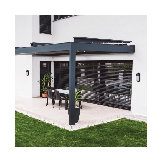 E318 OUTDOOR WALL LIGHT LED 10W 3000K ALUMINIUM BLACK IP54 Zambelis Lights
