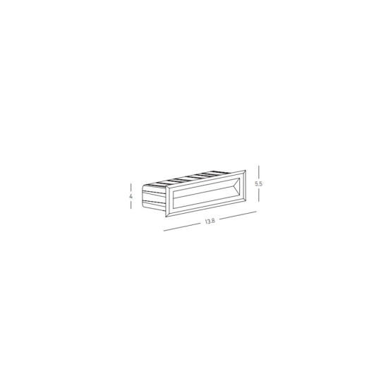 E324 OUTDOOR STEP LIGHT LED 5W 3000K ALUMINIUM GRAPHITE IP65 Zambelis Lights
