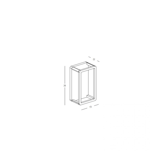 E336 OUTDOOR WALL LIGHT LED 8W 3000K ALUMINIUM GRAPHITE IP65 Zambelis Lights