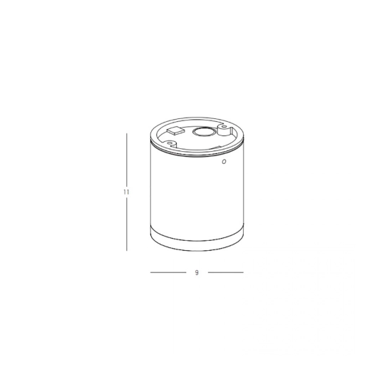 E340 OUTDOOR CEILING LIGHT LED 8W 3000K ALUMINIUM GRAPHITE IP65 Zambelis Lights