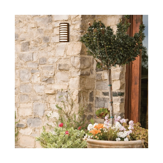 E341 OUTDOOR SCONCE LIGHT LED 10W 3000K ALUMINIUM BROWN IP65 Zambelis Lights