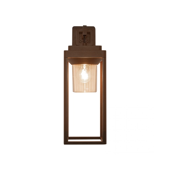 E343 OUTDOOR SCONCE LIGHT E27 MAX 15W ALUMINIUM BROWN IP65 Zambelis Lights
